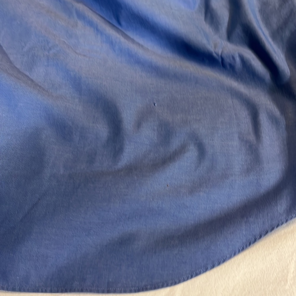 Lands end men’s shirt traditional fit 16 1/2 35 blue cotton - Picture 6 of 7